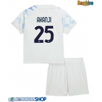 Maglie da calcio Inter Milan Manuel Akanji #25 Seconda Maglia Bambino 2025-26 Manica Corta + Pantaloni corti)
